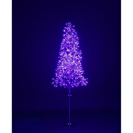 QUEENS OF CHRISTMAS 6 ft. Starburst LED Tree, Purple LED-TR3D06-LPU